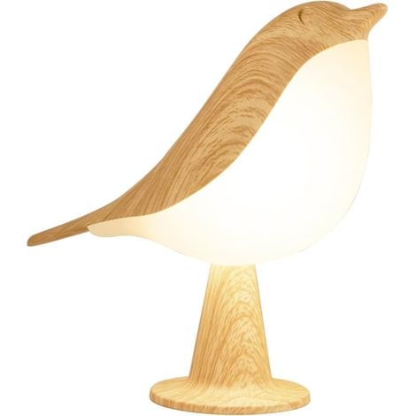 Berührungsempfindliche Nachttischlampe Mit Einstellbarer Helligkeit, Kleine Schlafzimmerlampe, 3 Helligkeitsstufen, Wiederaufladbares Vogel-nachtlicht Fürs Schlafzimmer