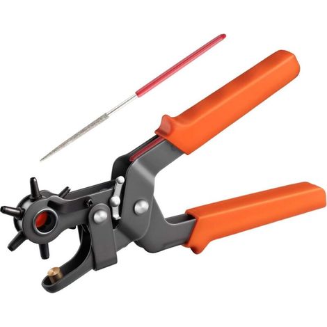 Lochzange Für Leder, Inklusive 6 Lochgrößen – 2, 2,5, 3, 3,5, 4, 4,5 Mm. Geeignet Für Karton, Leder Und Kunststoff.