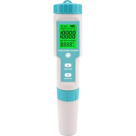 5-in-1 Digitaler Salzgehaltsmesser – Ph-, Salzgehalts-, Tds-, Ec- Und Temperaturmessgerät – Für Schwimmbäder, Spas Und Whirlpools