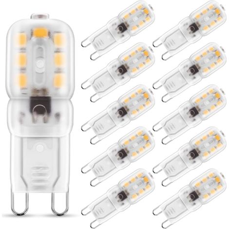 10er-pack G9 3w 3000k Led-lampen, Entspricht Einer 25w Halogenlampe – Warmweiß