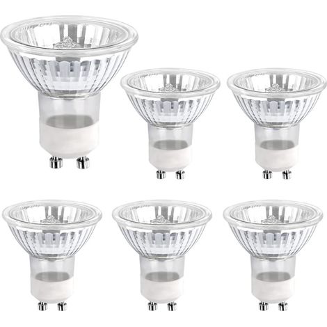 Gu10 35w 230v Halogenlampe, 380 Lm, Warmweiß 2700k, Dimmbarer Halogenstrahler, Für Möbel- Und Vitrinenbeleuchtung, 6er-pack