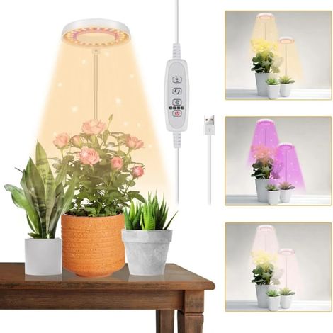 Vollspektrum-led-pflanzenlampe, 3 Beleuchtungsmodi, Mit Timer, Ideal Für Zimmerpflanzen, Gemüse Und Blumen.