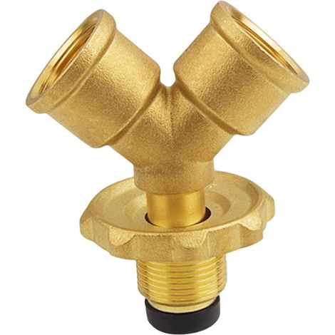 Propangasflaschenadapter Mit Absperrventil, 2-wege-adapter Für Haushalts-propangasgeräte, Kupfer