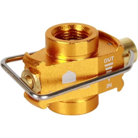Flachtank-adapter, Campinggas-sparer, Campinggas-adapterventil, Gold