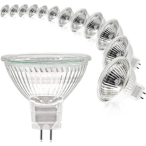 Mr16 12v 20w Spotlampe, Gu5.3 Sockel, Dimmbar, 2 Pins, Halogen, Warmweiß 2700k, 12er Packung (mr16-20w-12p) [xh]