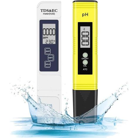 Litzee – 4-in-1 Ph-tester Für Schwimmbäder – Misst Ph-wert, Tds Und Temperatur – Lcd-bildschirm – Geeignet Für Trinkwasser, Aquarien Und Hydrokultur