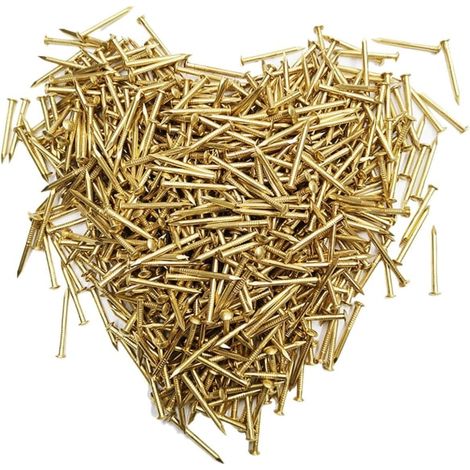 200 Kleine Messingnägel Mit Runden Köpfen, 1,2 X 10 Mm