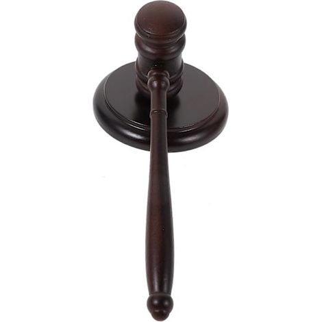 Hölzerner Richterhammer, Richterhammer, Lehrmittel, Schlaghammer Mit Ständer