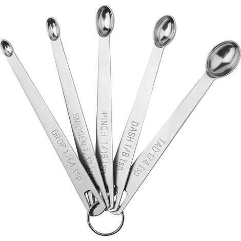 Mini-messlöffel Mit 1 Ring, 1/64, 1/32, 1/16, 1/8, 1/4