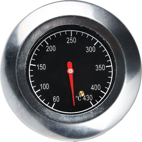 Litzee – Grillthermometer Aus Edelstahl – Messbereich 60 °c Bis 430 °c – Einfache Montage Mit Gewindeschraube – Gut Ablesbares Zifferblatt