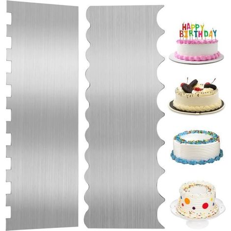 Tortenschaber, Tortenglätter Aus Edelstahl, Tortenrandschaber, Doppelseitiger Tortenspatel, Für Buttercreme
