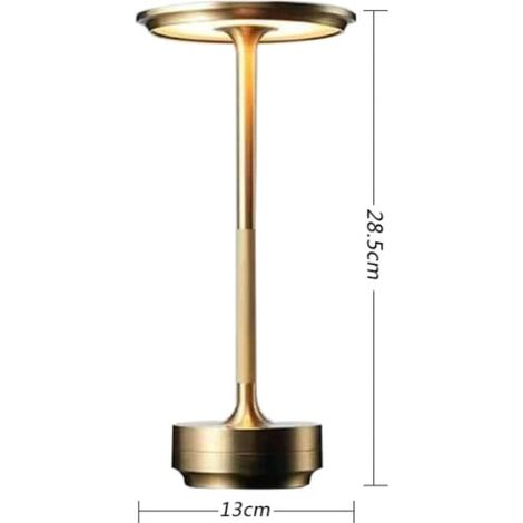 Kabellose, Dimmbare, Wasserdichte Tischleuchte Aus Metall, Usb-aufladbar