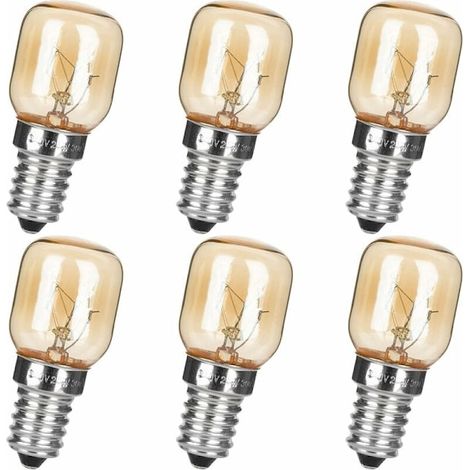 E14 Led-lampen (6er-pack) Für Salzlampen, 25 W, T25 E14 Sockel, 230-240 V, Dimmbar, Mikrowellen-, Kühlschrank-, Himalaya-salzlampen-, Gefrierschrank- Und Keramiklampengeeignet.