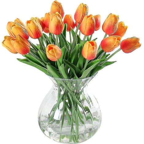 Set Mit 20 Täuschend Echt Wirkenden Künstlichen Tulpen Aus Latex – Nur Künstliche Blumen