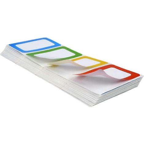 200 Selbstklebende, Beschreibbare Und Individuell Gestaltbare Namensetiketten. Erhältlich In Verschiedenen Farben. Unbedruckte Etiketten.