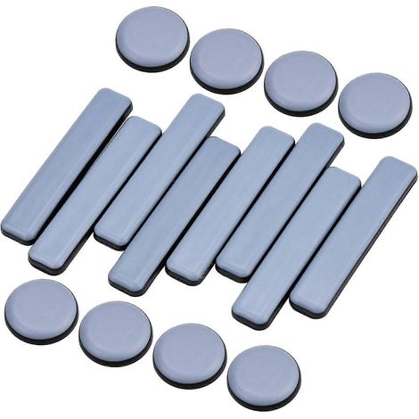 Packung Mit 16 Selbstklebenden Ptfe-möbelgleitern, Rund Und Quadratisch, Für Eine Einfache Montage.