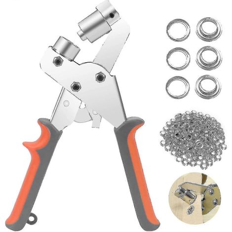 Ösenzange, Professionelles Set Mit 100 Metallösen (10 Mm Innendurchmesser) Für Leder, Stoff, Planen, Pvc Und Vorhänge.