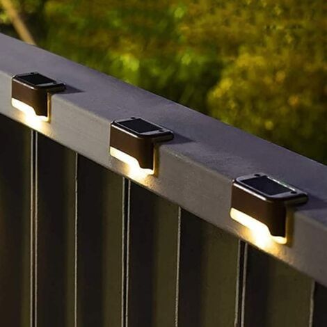 Solarleuchten Für Den Außenbereich, Wasserdichte Solarleuchten Für Treppen, Stufen, Zäune, Höfe, Terrassen Und Gehwege (warmweiß)