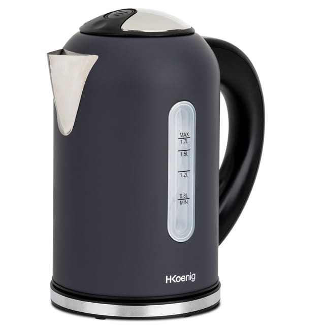 Hkoenig BOE52 Elektrischer Wasserkocher Grau Matt 1,7L