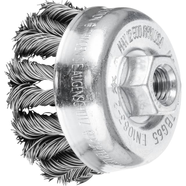 Pferd - combitwist Topfbürste gezopft tbg ø 65mm M14 Stahl-Draht-Ø 0,50 für Winkelschleifer 43305051