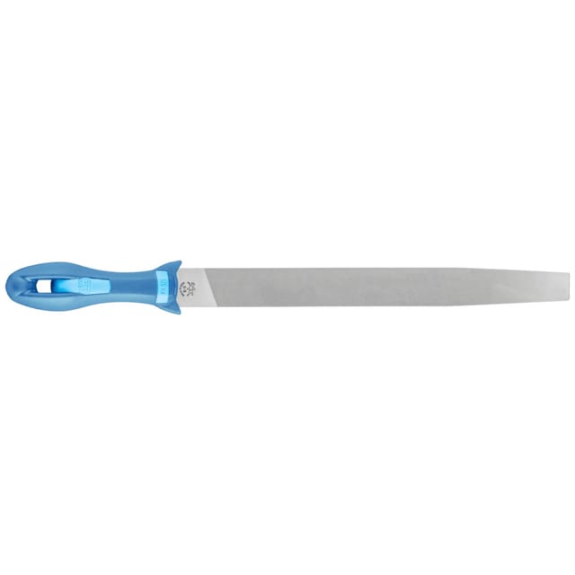 Pferd - 11216308 Werkstattfeile Flachspitz Hieb 3 inkl. Ergonomie-Feilenheft für Feinbearbeitung & Sch