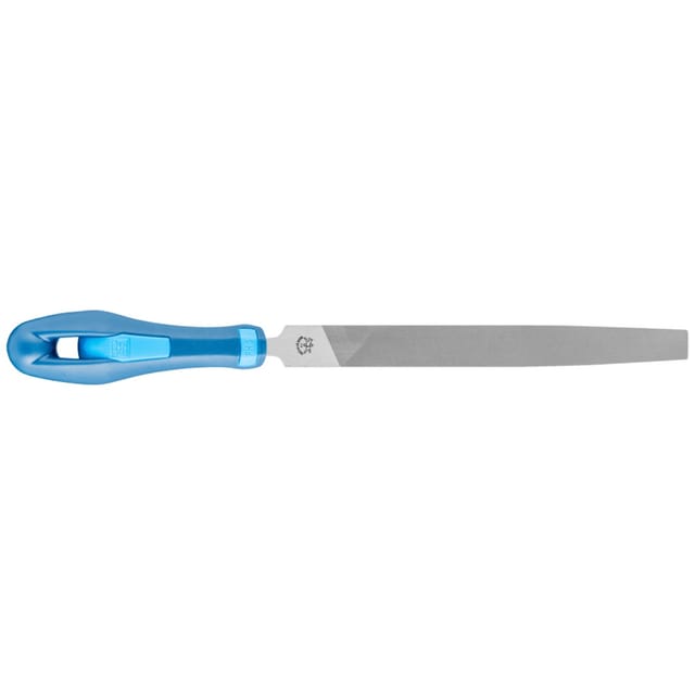 Pferd - 11216158 Werkstattfeile Flachspitz Hieb 3 inkl. Ergonomie-Feilenheft für Feinbearbeitung & Sch