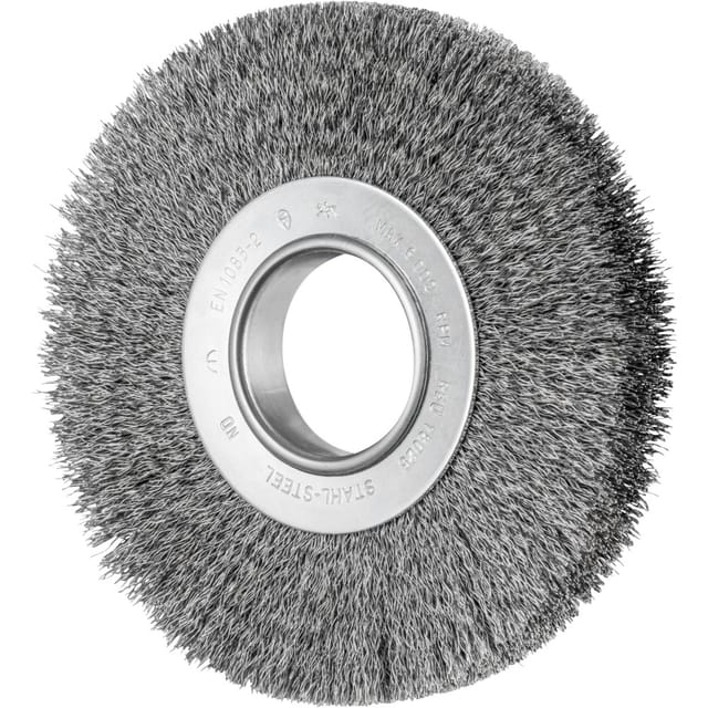 Pos Rundbürste breit ungezopft rbu ø 180 x 25 mm variable Bohrung Stahl-Draht-Ø 0,30 für Schle - Pferd