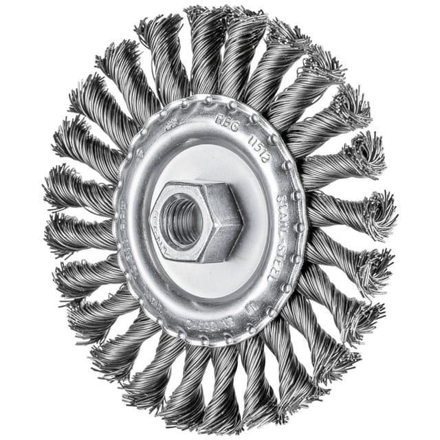 Rundbürste gezopft rbg ø 115 x 12 mm M14 Stahl-Draht-Ø 0,50 für Winkelschleifer 43312002 1 St - Pferd