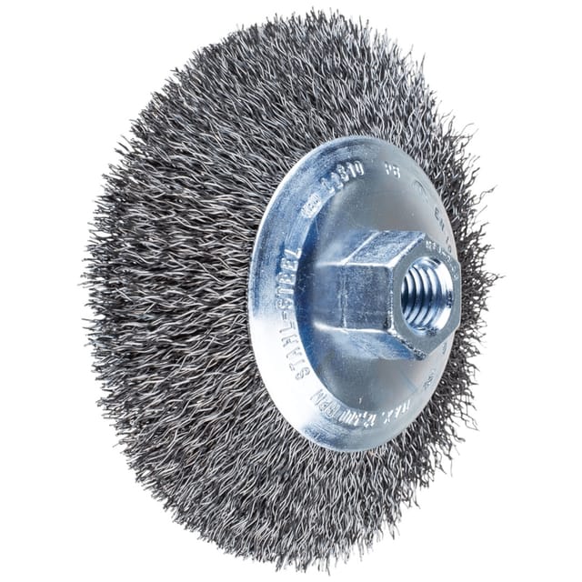 Kegelbürste ungezopft kbu ø 115 x 10 mm M14 Stahl-Draht-Ø 0,35 für Winkelschleifer 43316021 1 - Pferd
