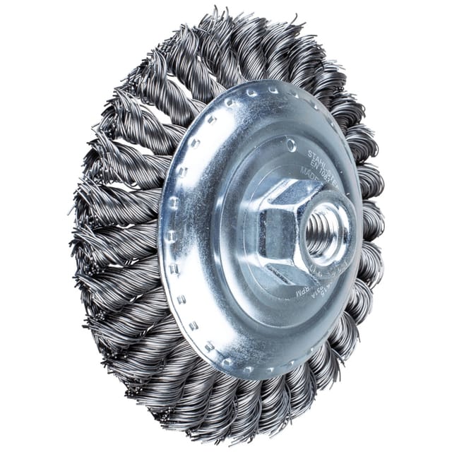 PFERD Kegelbürste gezopft KBG Ø 125 x 15 mm M14 Stahl-Draht-Ø 0,50 für Winkelschleifer 43317001 1 S