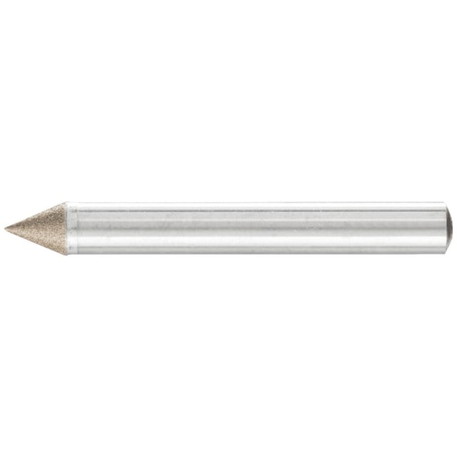 CBN-Schleifstift Spitzkegel ø 6x45° Schaft-Ø 6 mm B64 (fein) zum Anfasen/Entgraten/Senken - Pferd