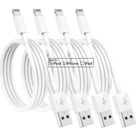 4er-pack Apple 2m Ladekabel [apple Mfi-zertifiziert] Für Iphone, Blitzschnelles Laden, Kompatibel Mit Iphone 12/11/11 Pro/11 Max/x/xs/xr/xs Max.