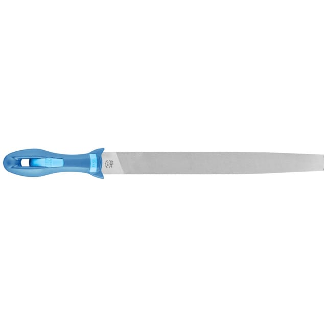 Pferd - 11216306 Werkstattfeile Flachspitz Hieb 1 inkl. Ergonomie-Feilenheft für grobe Zerspanung & Sc