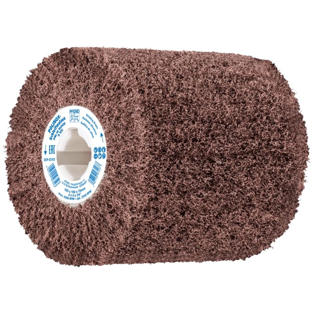 44641010 polinox Vlies-Schleifwalze pnl ø 100 x 100 mm Keilnut 19 mm a 100 für Feinschliff & - Pferd