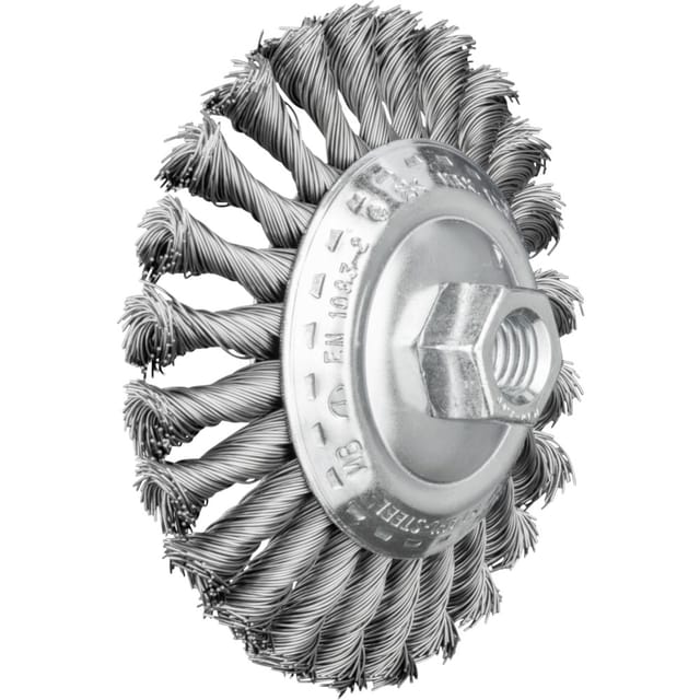 Kegelbürste gezopft kbg ø 115 x 15 mm M14 Stahl-Draht-Ø 0,50 für Winkelschleifer 43315001 1 - Pferd