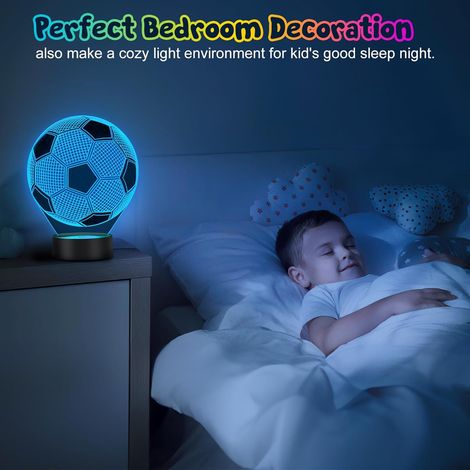 Fußballgeschenke Für Jungen, Ostergeschenke Für Kinder Und Jugendliche, 3d-nachtlicht Mit Illusionseffekt, Fußball-nachtlicht Fürs Kinderzimmer, 16 Wechselnde Farben