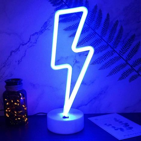 Neonlichtschild, Usb-/batteriebetrieb, Blaues Neonlicht, Trendige Dekoration Fürs Jugendzimmer, Cooles Gadget, Neonlampe