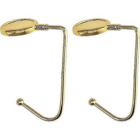 2er-set Handtaschenhaken – Faltbarer Taschenhalter – Tisch- Oder Schreibtisch-taschenhalter – Halter Für Handtaschen Und Kleine Gegenstände – Gold