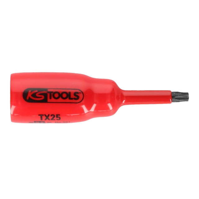 Ks Tools 3/8' Bit-Stecknuss mit Schutzisolierung für Torx-Schrauben, T27, kurz - 117.2458