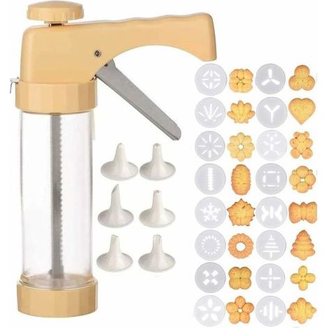 Gebäckpresse, Kekspresse, Dekorierspritze Mit 16 Motiven Und 6 Tüllen Für Kuchenkekse