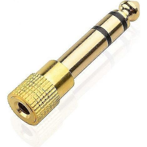 Vergoldeter 6,35-mm-klinkenstecker-audioadapter (4 Stück) Für E-piano, Elektronische Schlagzeuge Und Kopfhörer.