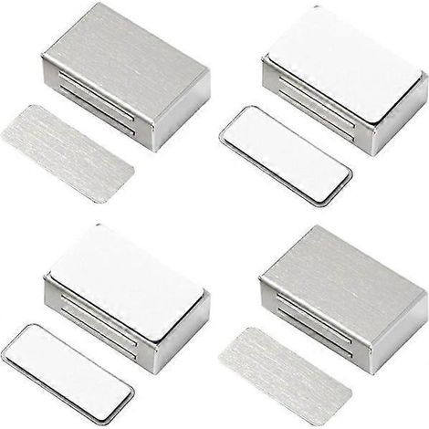 Jiayi Selbstklebendes Magnetschloss, 4er-pack, Leistungsstarker Magnetischer Türriegel Aus Edelstahl Für Die Küche