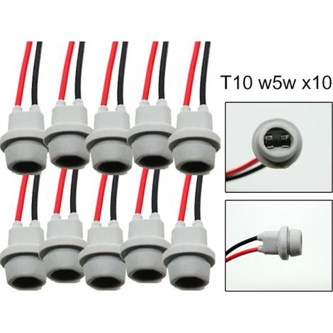 Led-/halogen-t10-w5w-steckverbinder/buchsen, 10er-packung Flexibler Steckverbinder