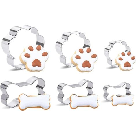 Ausstechformen-set In Hundeform, Cartoon-hundeknochen, Tiermuster-form - Wellngs
