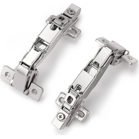 Set Aus 2 Küchenschranktürscharnieren Mit Soft-close-funktion, 165°, Unsichtbar, 35 Mm Gesamtüberstand.