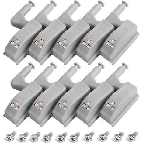 Set Mit 10 Universellen Led-scharnieren Mit Bewegungsmelder Für Schränke Im Wohnzimmer, Schlafzimmer, Ankleidezimmer, In Der Küche Und Als Nachtlicht.