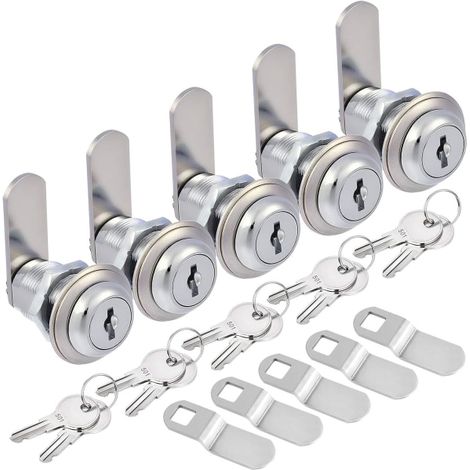 Set Mit 5 Verbesserten Nockenschlössern Für Schränke, Gleichschließend Für 1-1/8-zoll-kameras