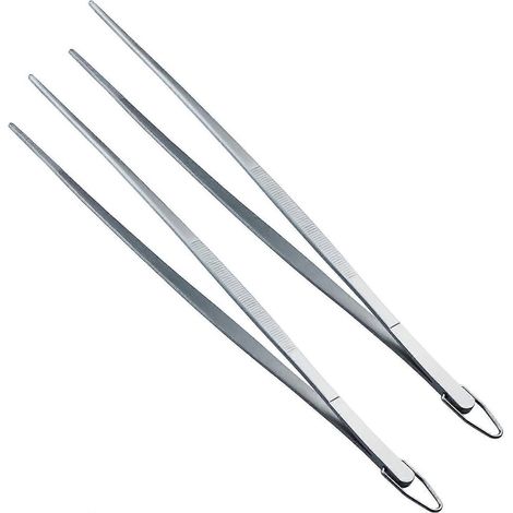 Extra Lange 30 Cm (12 Zoll) Grillzange Aus Edelstahl Mit Haken (2er-set)