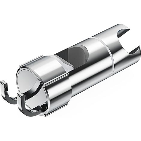 Verstellbarer Duschkopfhalter Mit 2 Haken, Universelle Halterung Für 16 Bis 27 Mm Verschiebbare Duschstangen, Verchromt.