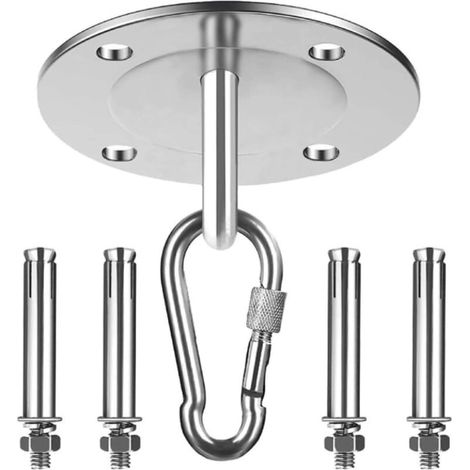 Deckenhaken Aus Edelstahl, Tragkraft Bis Zu 400 Kg, Ideal Zur Deckenmontage Von Boxsäcken Oder Hängesitzen.